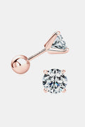 2 Carat Moissanite 925 Sterling Silver Stud Earrings - 3 Colors for Women