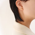 Titanium Steel Rose Stud Earrings for Women