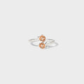 Rose Shape Inlaid Zircon Bypass Ring for Women