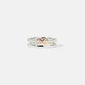 Double-Layered Zircon 925 Sterling Silver Ring for Women