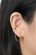 Moissanite 925 Sterling Silver Threader Earrings for Women