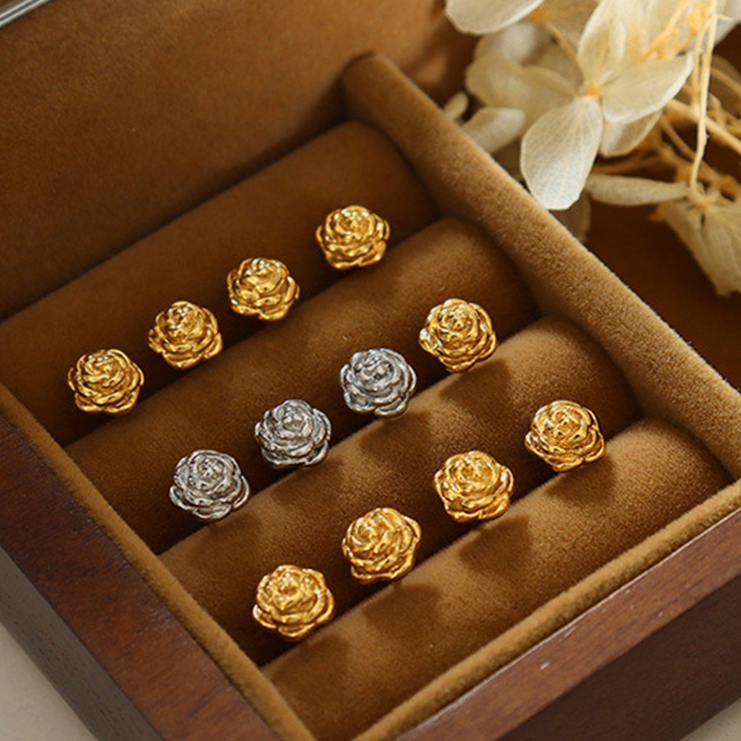 titanium-steel-rose-stud-earrings