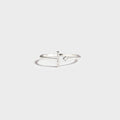 T Shape Inlaid Zircon 925 Sterling Silver Open Ring for Women