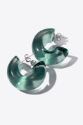 Resin C-Hoop Earrings for Women