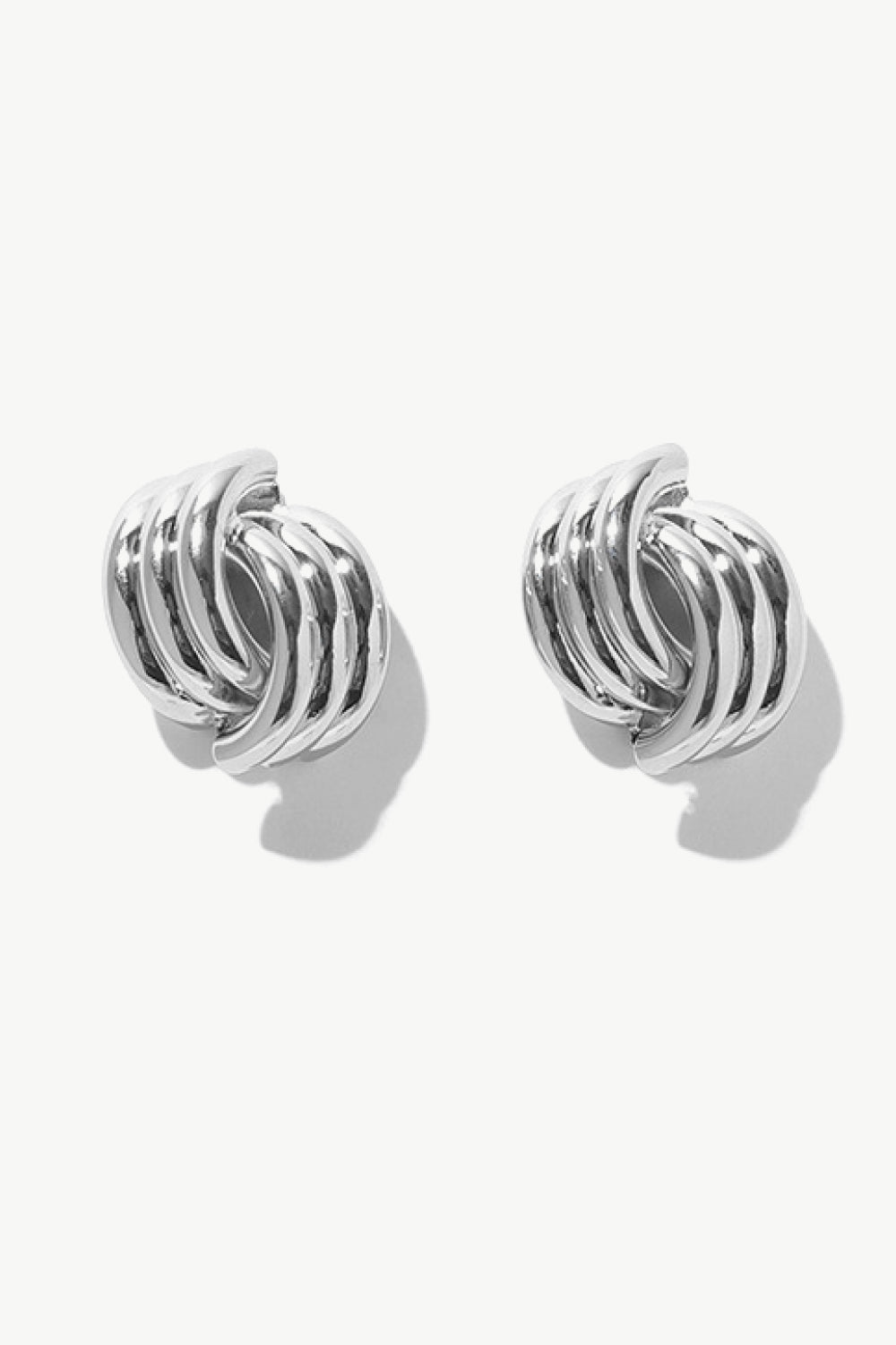 Line Design Stud Earrings