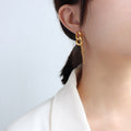 Titanium Steel Chain Shape Earrings for Women