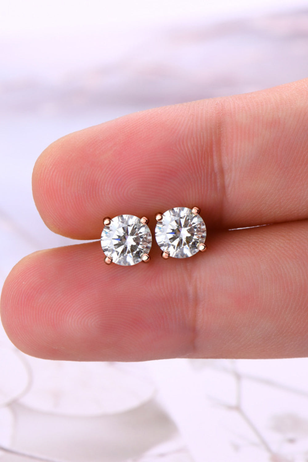 2 Carat Moissanite 925 Sterling Silver Stud Earrings - 3 Colors