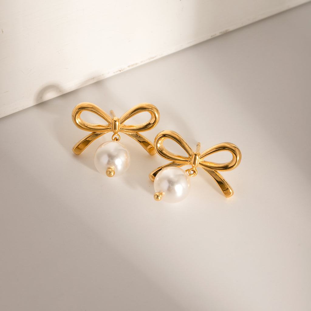 stainless-steel-bow-pearl-earrings